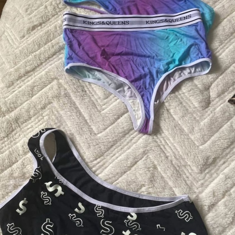 NEW- POP UNDERWEAR Purple and Blue Gradient Set